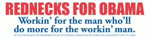 bumpersticker 300x77 Free Rednecks 4 Obama bumper sticker