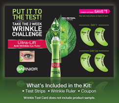 GarnierTest Card Kit FREE Garnier Wrinkle Test Card Kit + Coupon