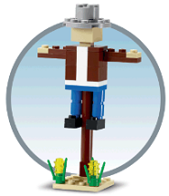 LEGO Scarecrow Mini Model Build