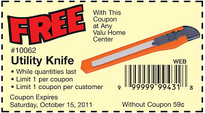 FREE Utility Knife at Valu Home Centers
