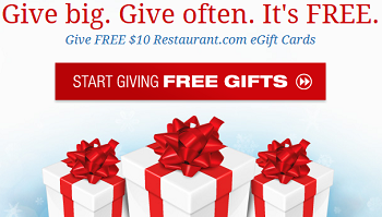Feed it Forward Feed it Forward FREE $10 Restaurant.com eGift Cards