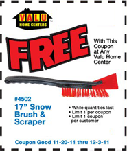Valu-Home-Snow-Brush Valu Home Snow Brush FREE Snow Brush and Scraper at Valu Home Centers