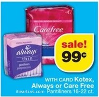 CVS-kotex CVS kotex FREE U by Kotex Liners at CVS