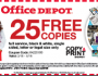 25 FREE Copies at Office Depot