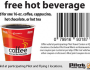FREE Hot Beverage Coupon