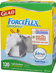 Glad ForceFlex OdorShield FREE Glad Force Flex Trash Bags For Sams Club Members