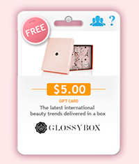 FREE $5 Glossybox Gift Card at 1PM EST Glossbox Gift Card FREE $5 Glossybox Gift Card at 1PM EST
