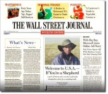 WSJ1 FREE The Wall Street Journal 26 Week Subscription