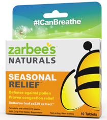 ZarBees Naturals Seasonal Relief FREE ZarBees Naturals Seasonal Relief Sample