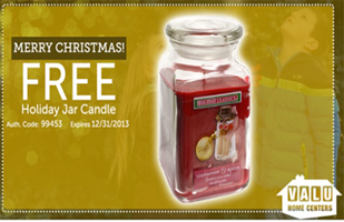 FREE Holiday jar Candle at Val...